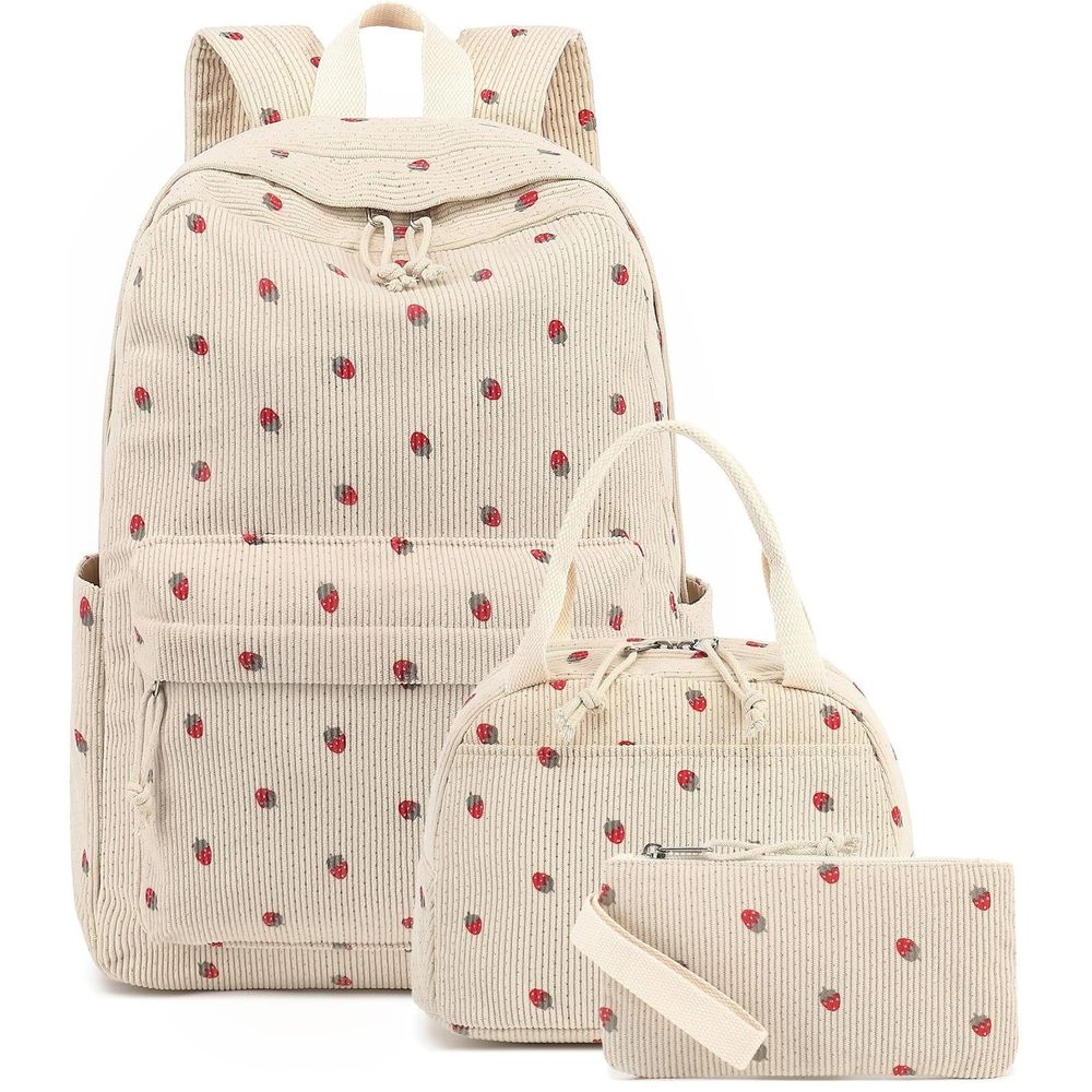 3pcs Bow Backpack Bags Set, Cute Backpack Set Daypack Bow Rucksack with In Organizer, Laptop Rucksack Fashion Travel Daypack, Coquette Aesthetic Nylon Rucksack Cute, Gift Ready