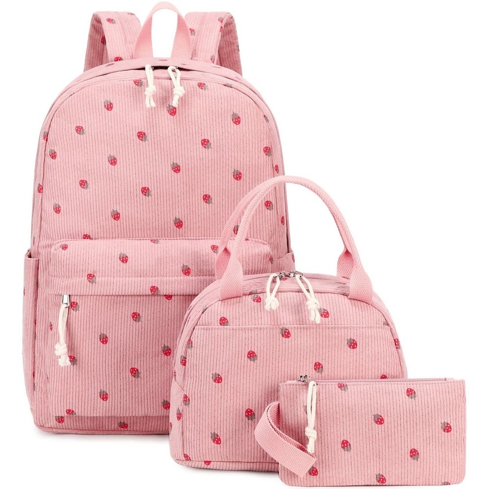 3pcs Bow Backpack Bags Set, Cute Backpack Set Daypack Bow Rucksack with In Organizer, Laptop Rucksack Fashion Travel Daypack, Coquette Aesthetic Nylon Rucksack Cute, Gift Ready