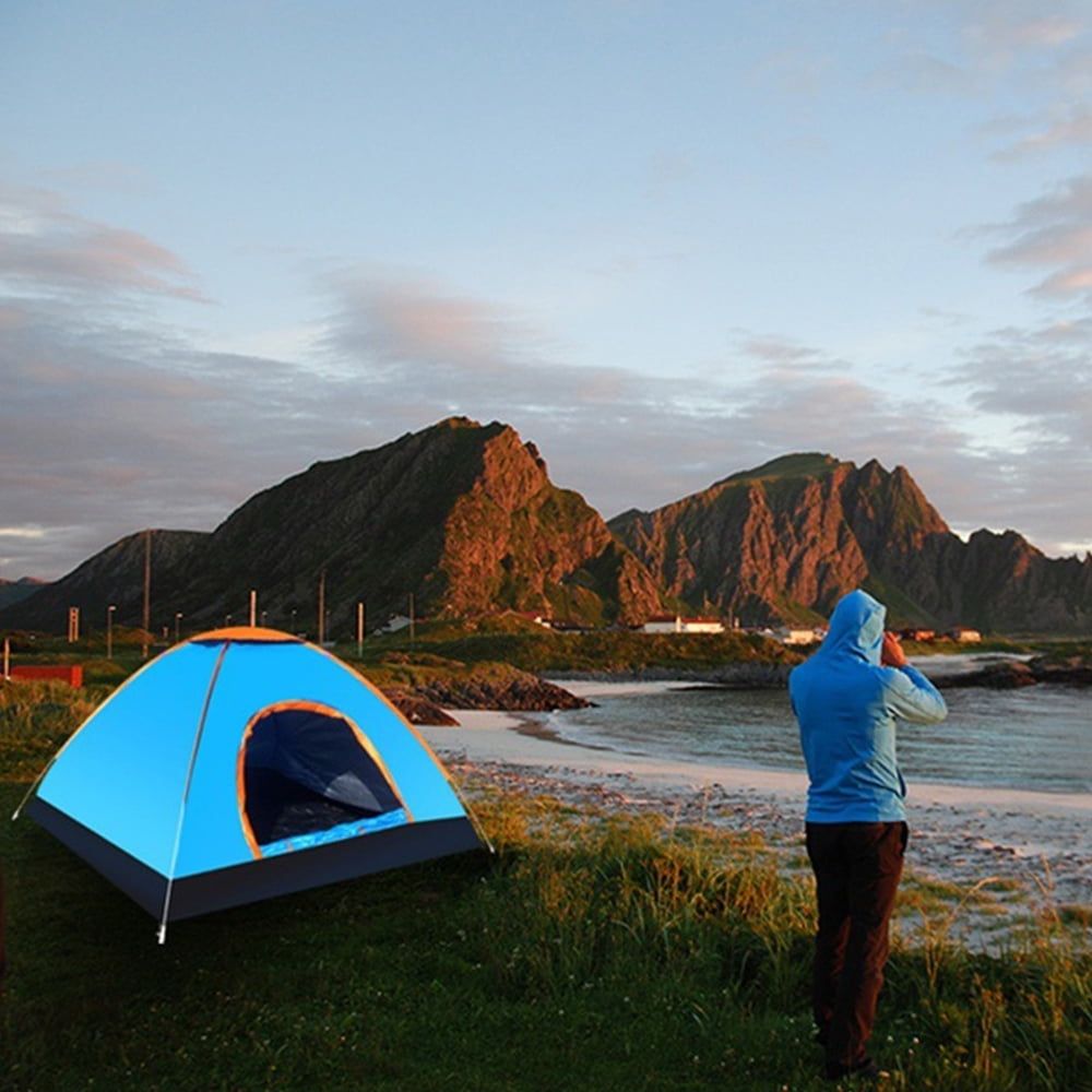 Instant Automatic Pop up Camping Tent for 1-2 Persons Portable Waterproof UVA Protection Perfect for Beach Outdoor Traveling Hiking Camping Hunting Fishing