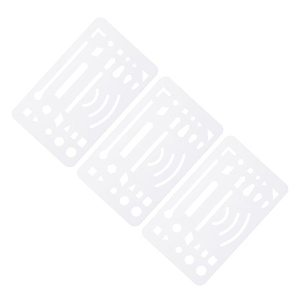 3-Piece Eraser Shield Set, Drafting Erasing Templates for Architecture, Drawing, and Drafting Tools for Office and School Use