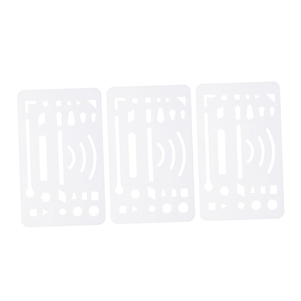 3-Piece Eraser Shield Set, Drafting Erasing Templates for Architecture, Drawing, and Drafting Tools for Office and School Use