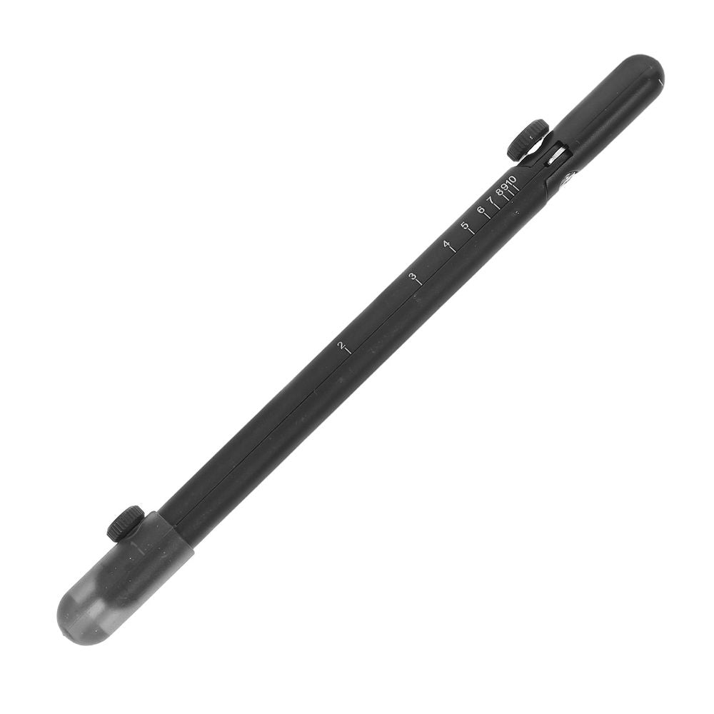 Metal Compass with Radius Scale, Precision Math Drawing Tool for Students, Woodworking, Drafting, Black Finish