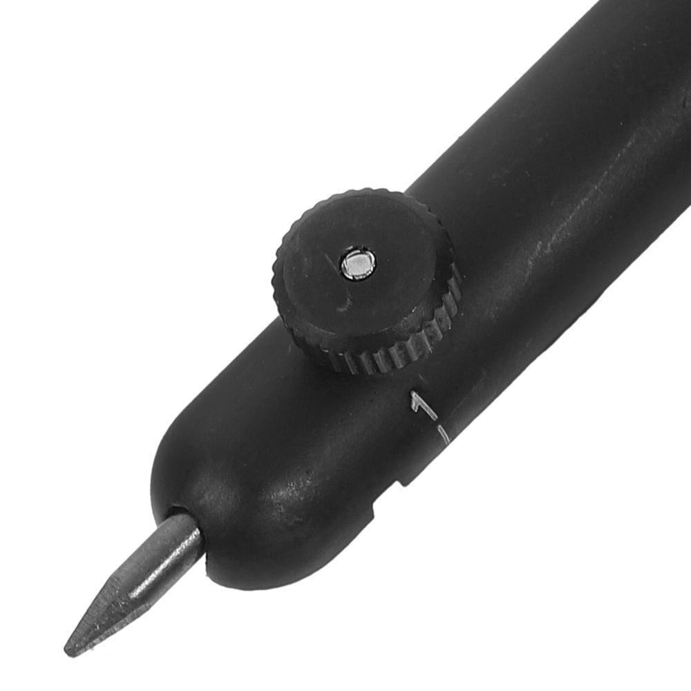 Metal Compass with Radius Scale, Precision Math Drawing Tool for Students, Woodworking, Drafting, Black Finish