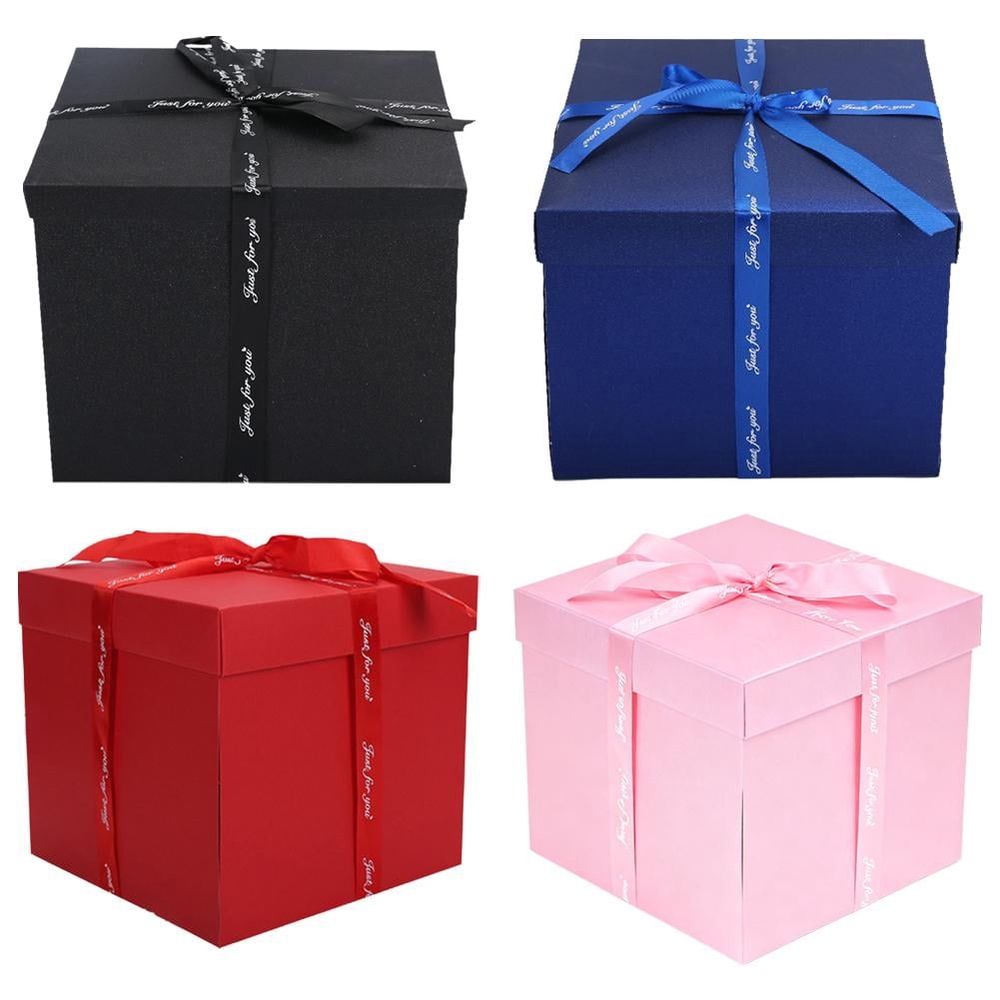 Surprise Photo Album Box Kit, Expandable 5-Layer Memory Gift Box with Storage for Pictures, Cards, Candies, Unique DIY Scrapbook for Special Occasions