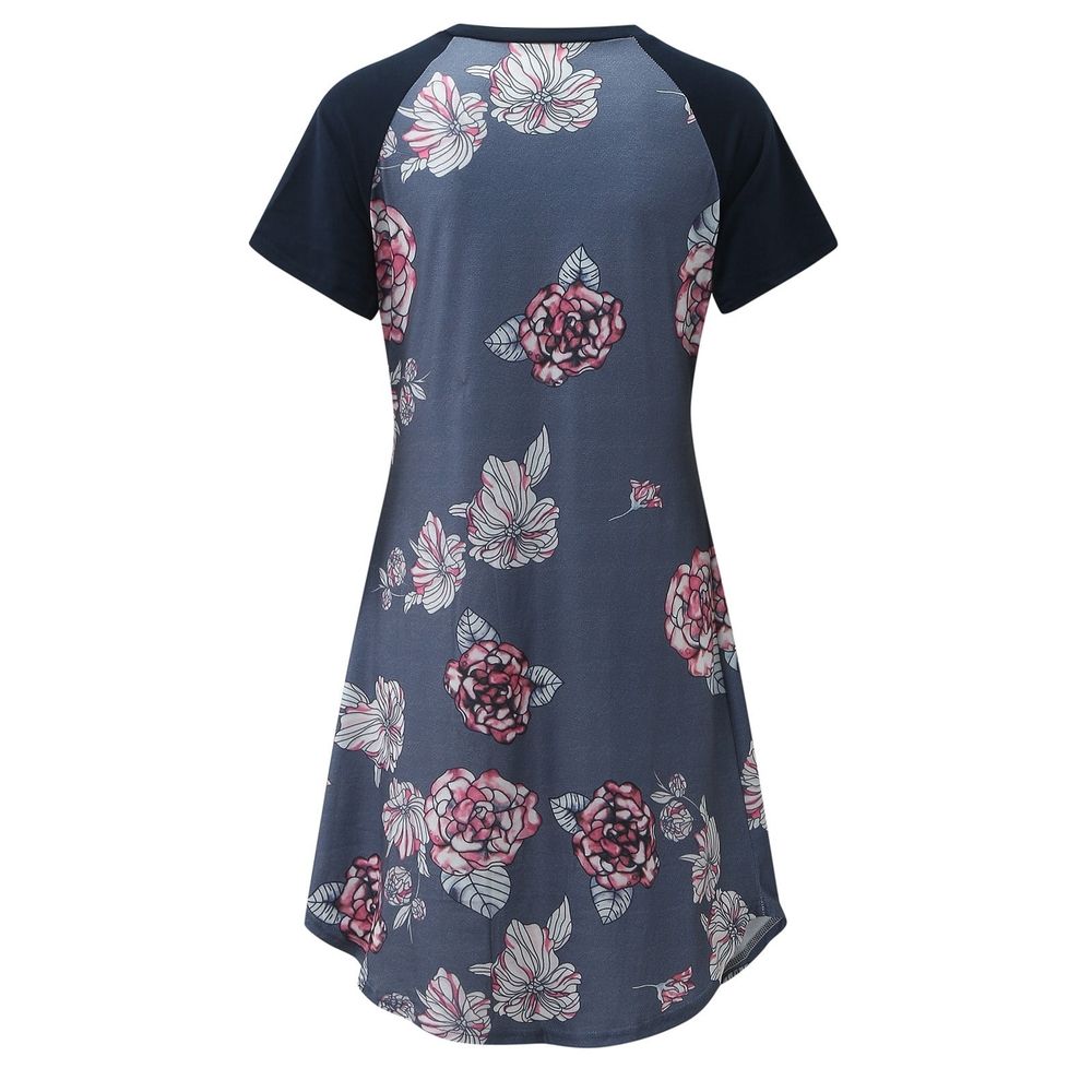 Women Maternity Casual Short Sleeve Round Neck Striped Nursing Dress Multifunctional Maternity Dress Mom Lactation Dress, Sizes S-2XL