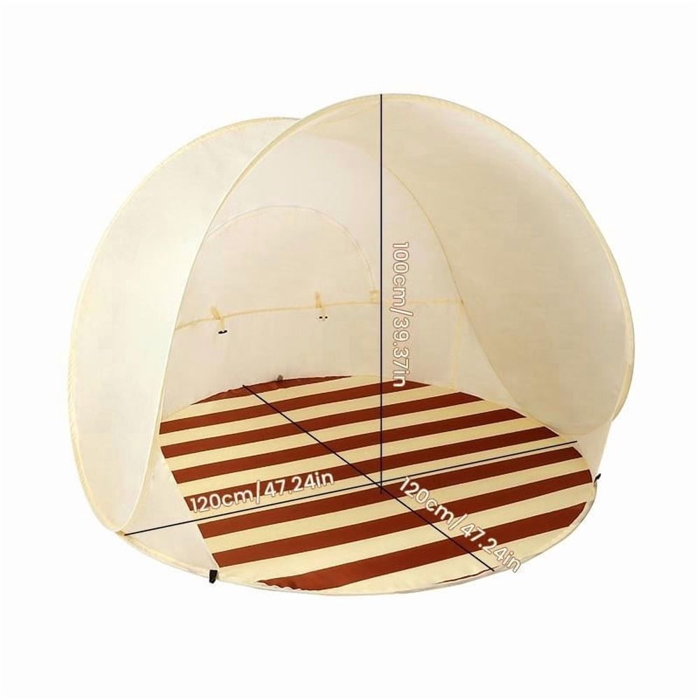 Pop Up Beach Tent,Extra Large and Breathable Beach Tent Sun Shelter,Easy Setup and Foldable Design for 2-4 Person Beach Camping Picnic Backyard(White)