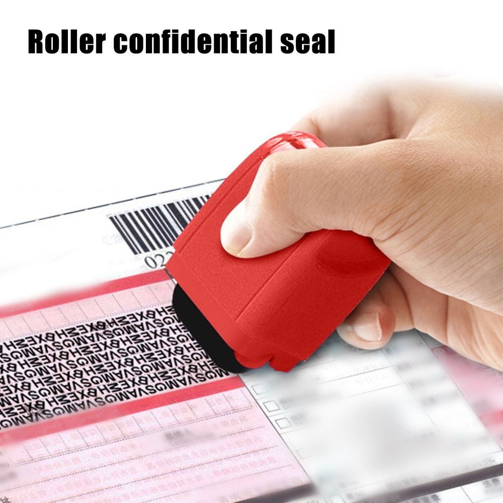 Identity Theft Protection Roller Stamps Wide Kit - Confidential Roller Stamp, Anti Theft, Privacy & Security Stamp, Designed for ID Blackout Security