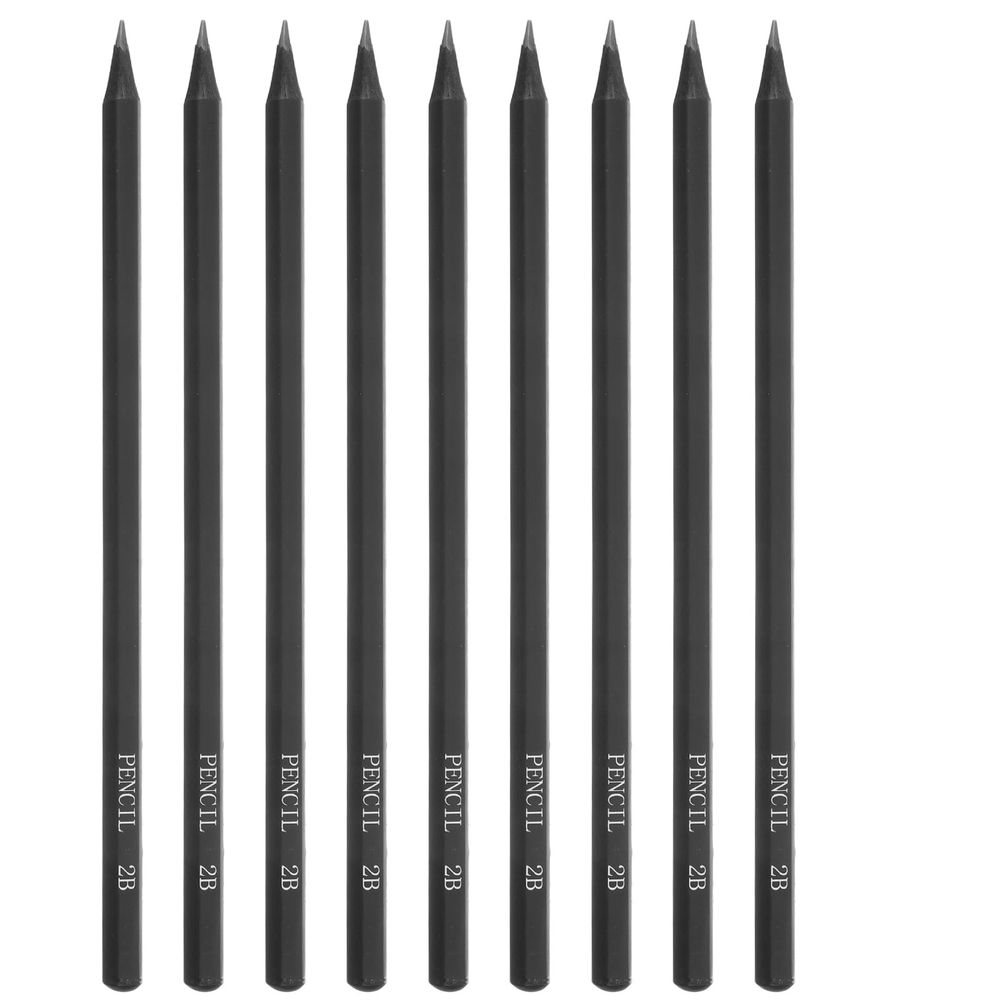 40 Pcs Hexagonal Black Rod 2B Sketching Pencils Ideal for Detailed Drawing Sketching and Shading Suitable for Artists and Hobbyists
