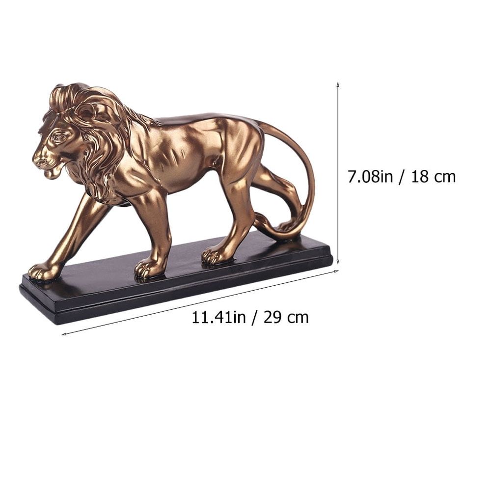 Lion Animal Statue for Home Decor Resin Figurine Decorative Sculpture Family Room 1 Pc