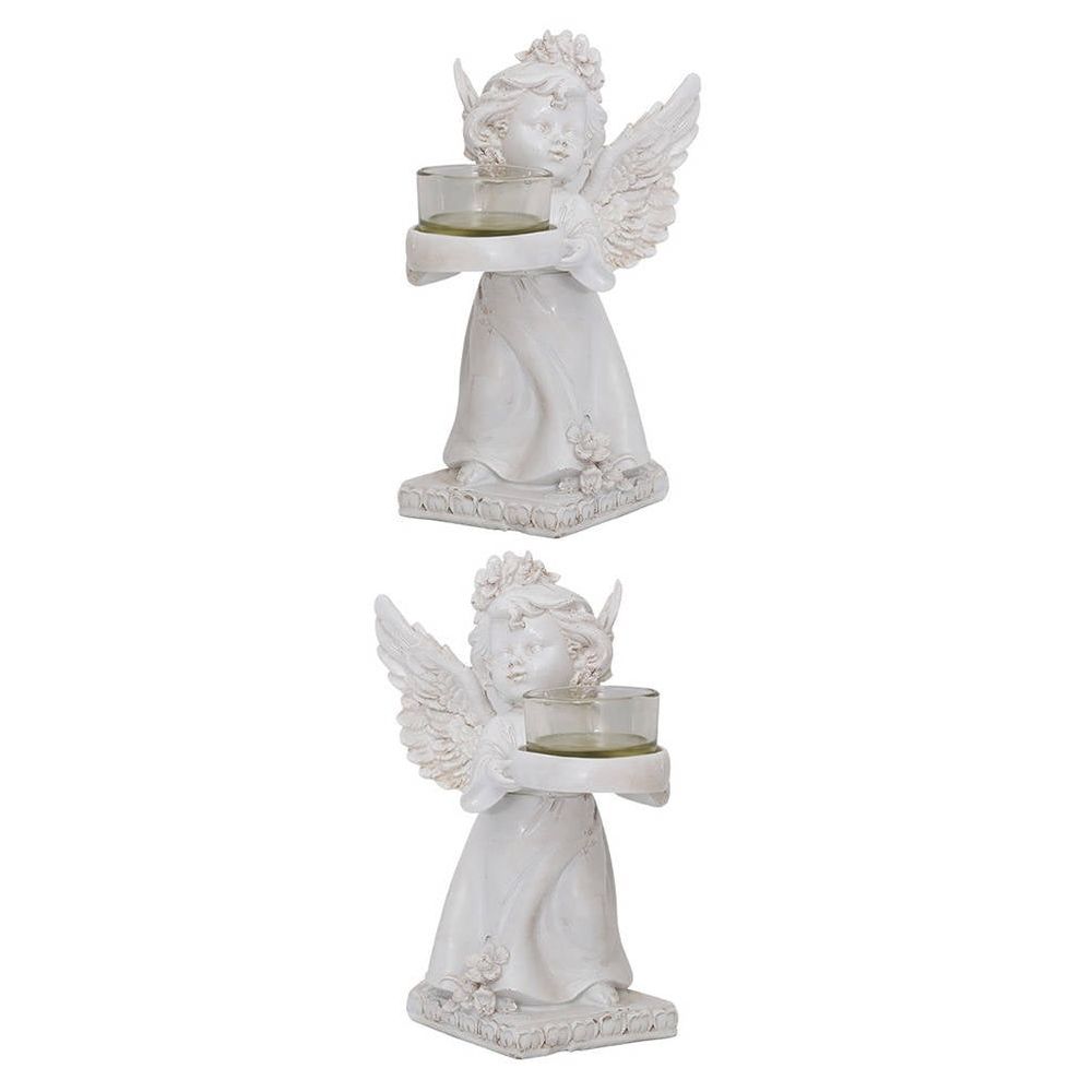 Luxury Candlesticks Home Decoration Retro White 2Pcs