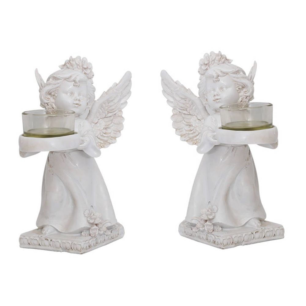 Luxury Candlesticks Home Decoration Retro White 2Pcs