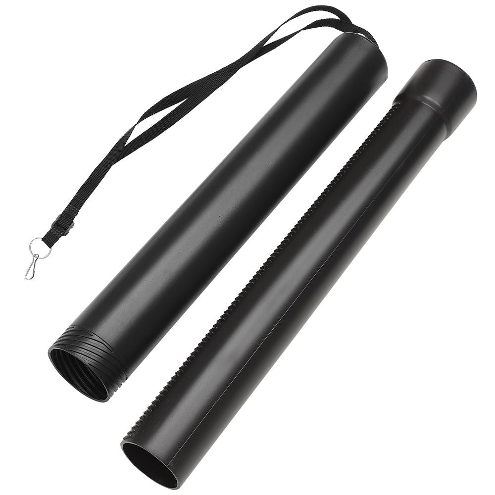 Extendable Black ABS Poster Tube with Cylindrical Design for Secure Artwork and Document Storage