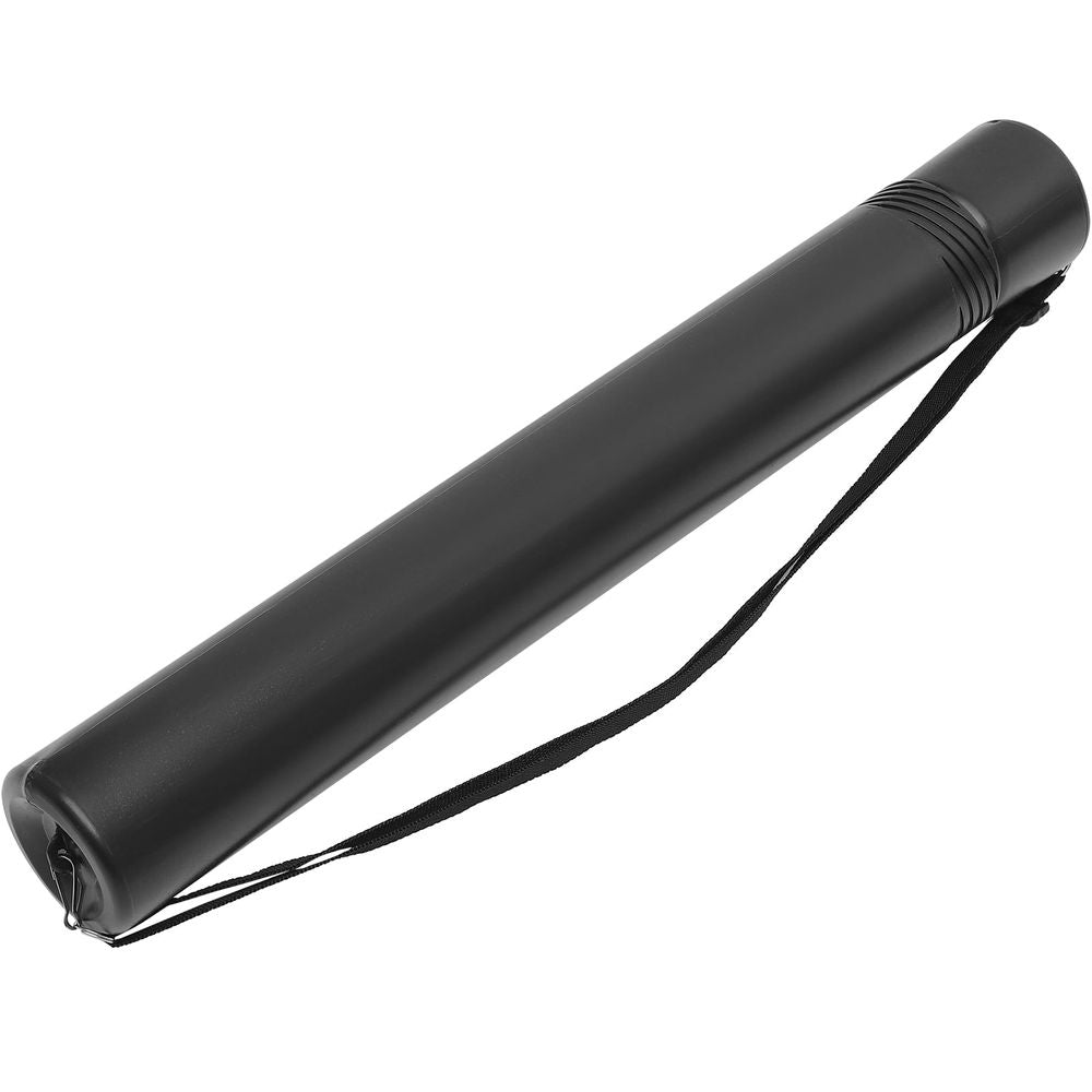 Extendable Black ABS Poster Tube with Cylindrical Design for Secure Artwork and Document Storage
