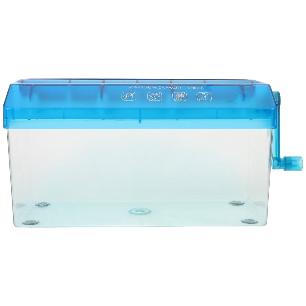 Hand Crank Paper Shredder for A4 Documents - Manual Desktop Paper Cutter for Home Office Use - Portable Stationery