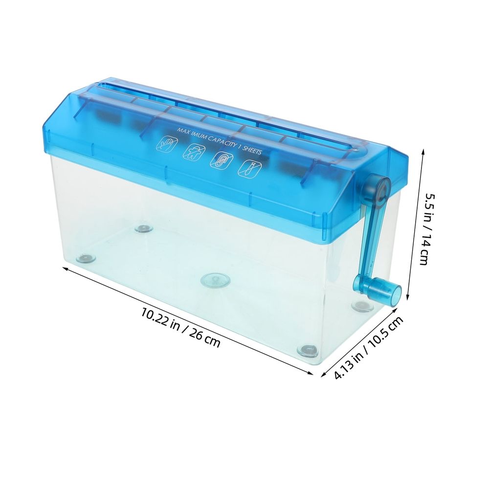 Hand Crank Paper Shredder for A4 Documents - Manual Desktop Paper Cutter for Home Office Use - Portable Stationery