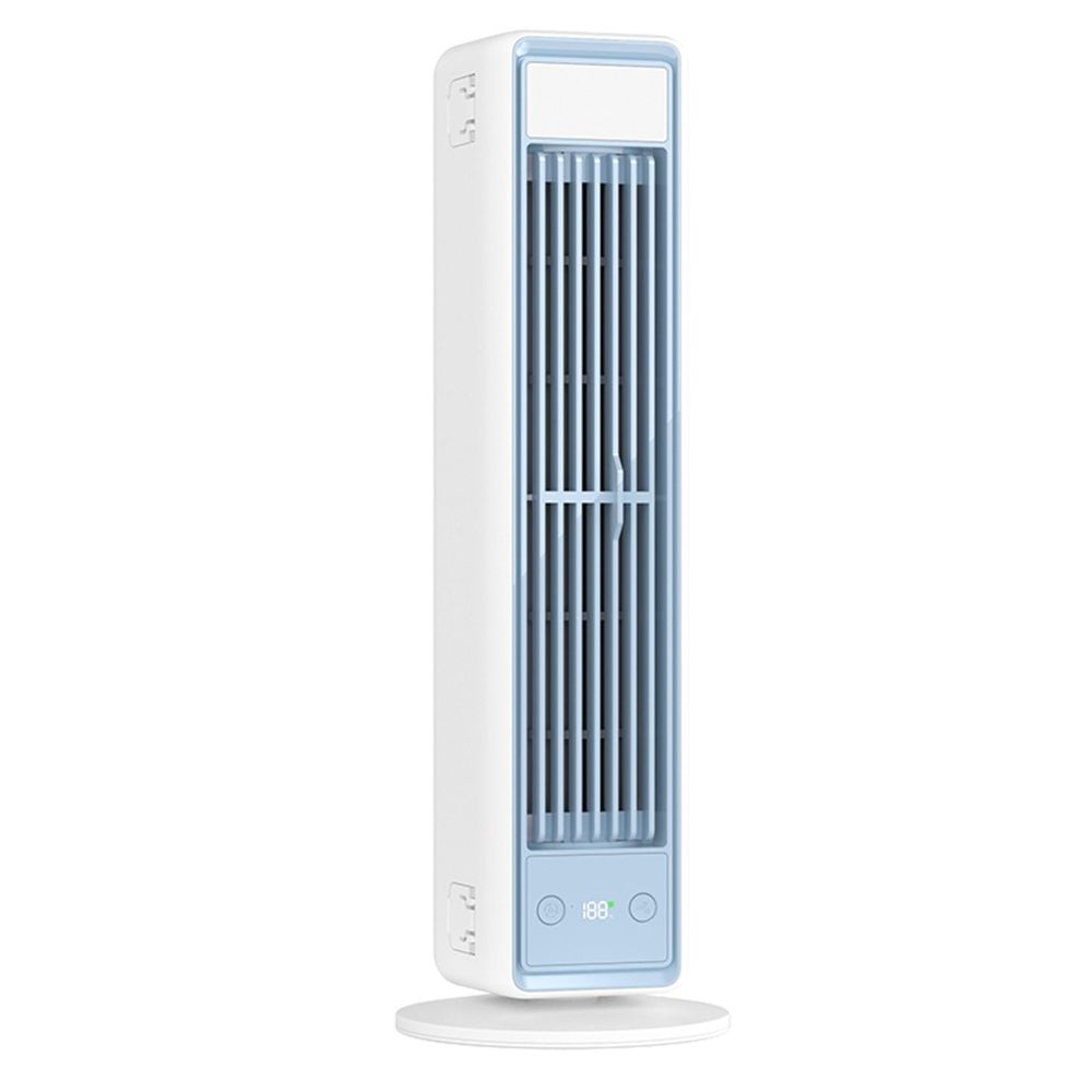 Bladeless Tower Fan & Wall-Mount Air Conditioner 2-in-1, Standing Fan for Bedroom, 5 Speeds, 14 Inch Portable Quiet Cooling Fan for Room, Home & Office