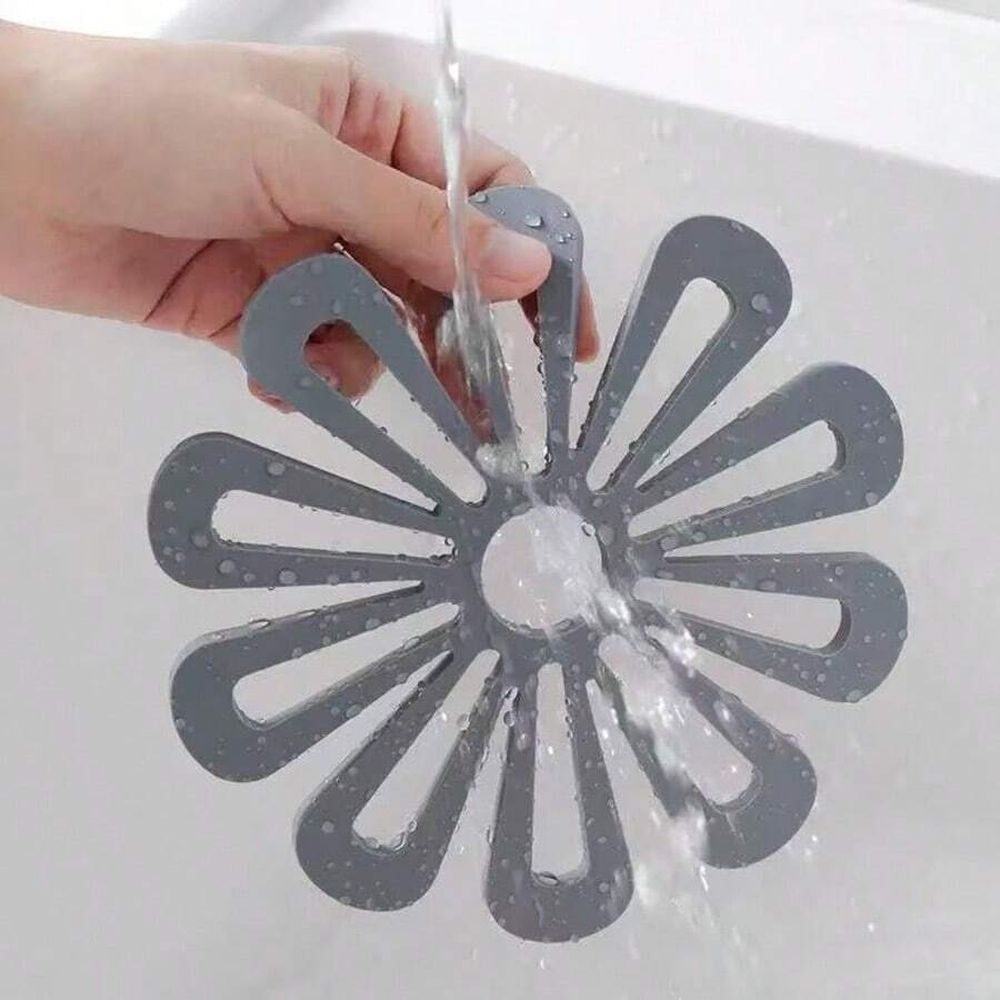 4 silicone heat-resistant placemats - circular anti slip mats for hot dishes, pots, and cups