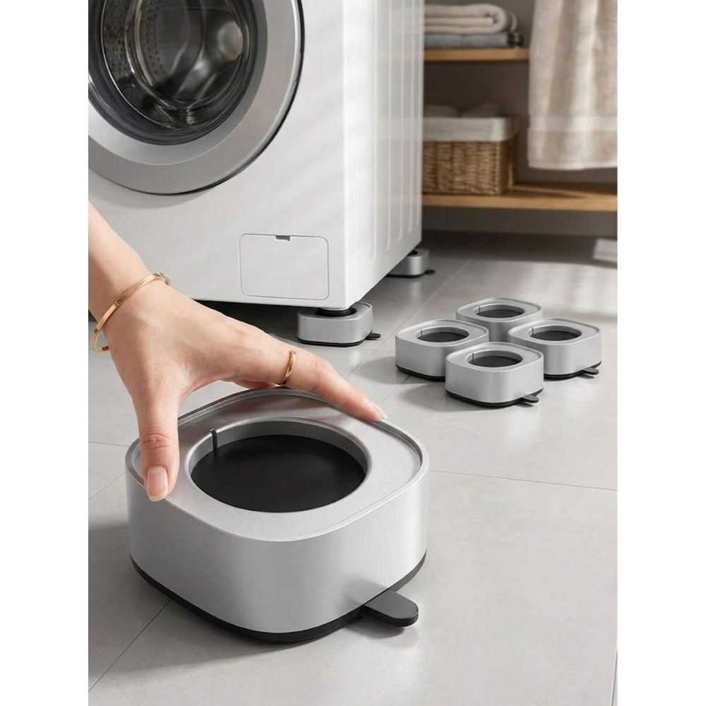 4-Pack Anti-Vibration Washing Machine Pads – Non-Slip, Shock-Absorbing & Noise-Reducing Foot Pads for Appliances