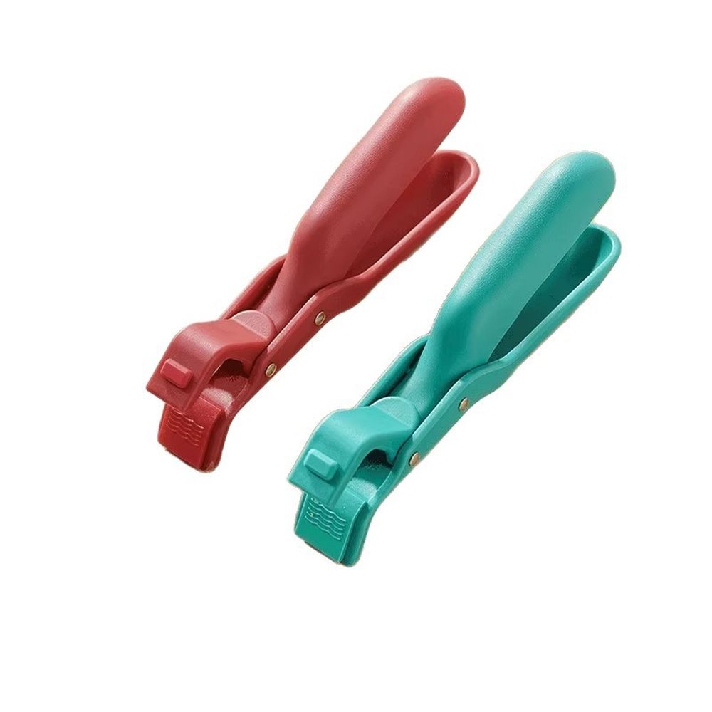 2 PCS Multi-Function Anti-Scald Bowl Clip, Silicone non-slip hot plate clips, Kitchen Utensil For Bowls Pans Dishes（Red and Green）