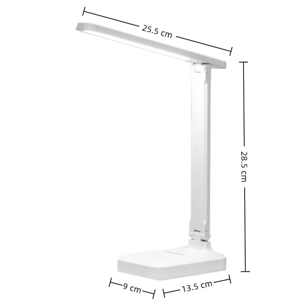 Led Desk Lamp, Eye-caring Touch Control Table Lamp With 3 Color Modes, Dimmable Reading Lamp With USB Charging Port,25.5*28.5*9cm