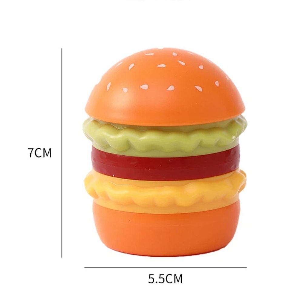 1 Pcs Hamburger Toothpick Holder With Lid, Dust-Proof Floss Storage Box,Fashionable Desktop Decor Cotton Swab Thread Storage Box,7*5.5cm