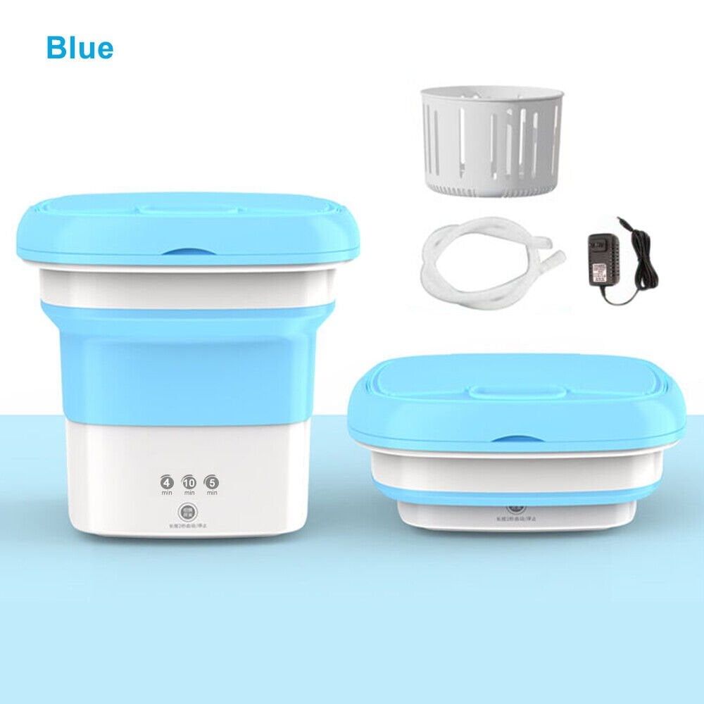 Mini Washer Machine Portable Collapse for Clothes With Dryer Bucket Travel Wash