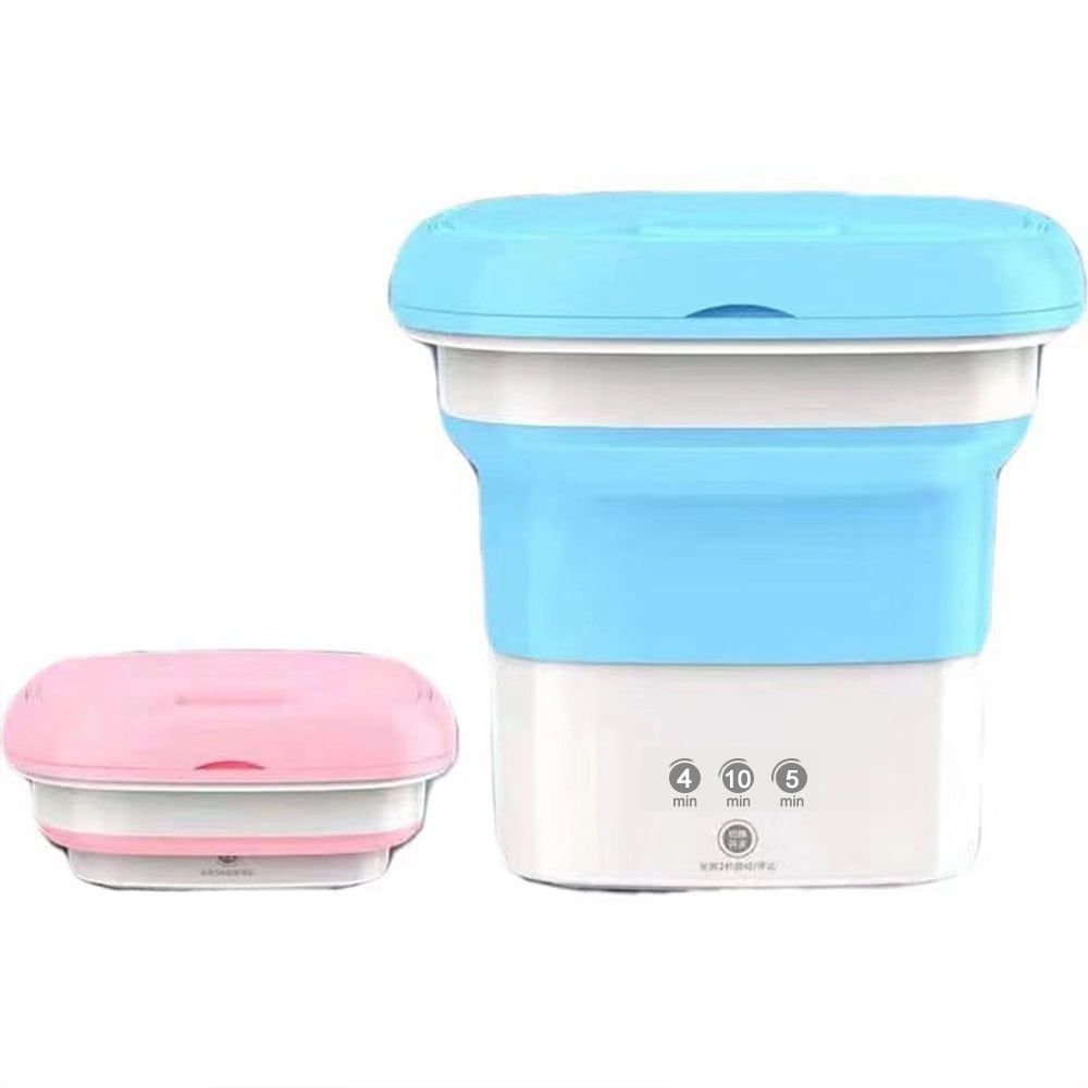 Mini Washer Machine Portable Collapse for Clothes With Dryer Bucket Travel Wash