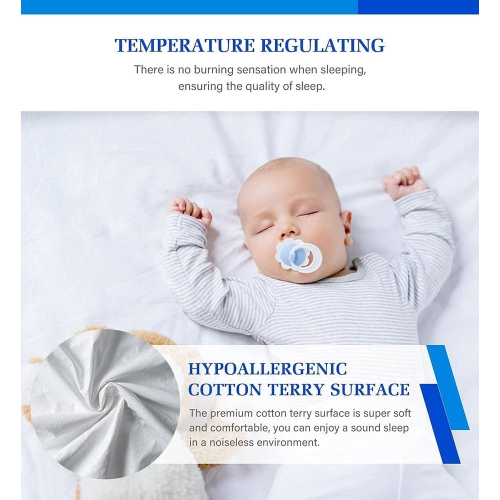 Mattress Protector Waterproof Mattress Protector King Mattress Pad Cover Noiseless, Soft Breathable Terry for Pets Kids Adults 76" x 80