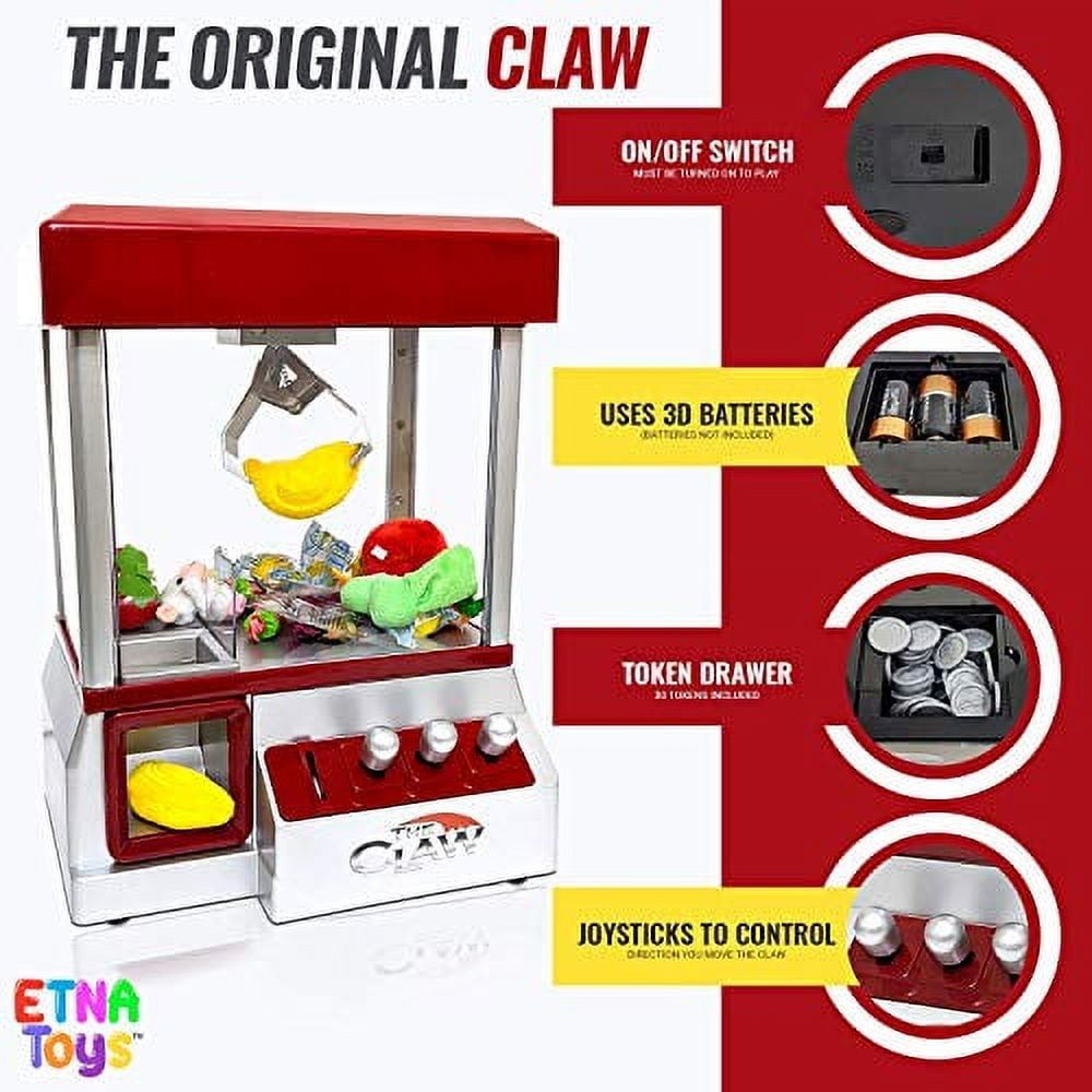 Electronic Arcade Claw Machine Mini Candy Prize Dispenser Game With Sound