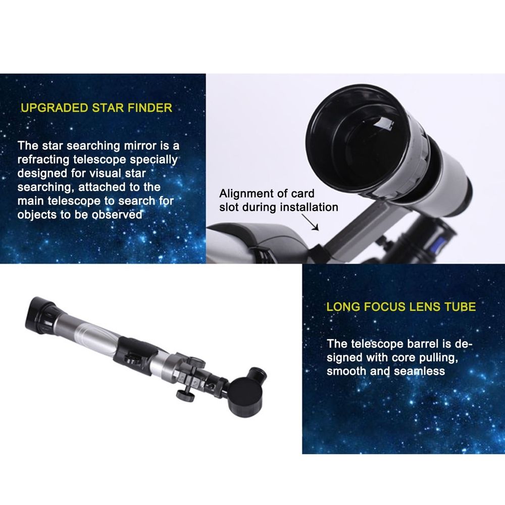 Telescope for Kids Gifts Adjustable Astronomy Refractor Telescope, Educational Learning Toys for Children Beginners Adults