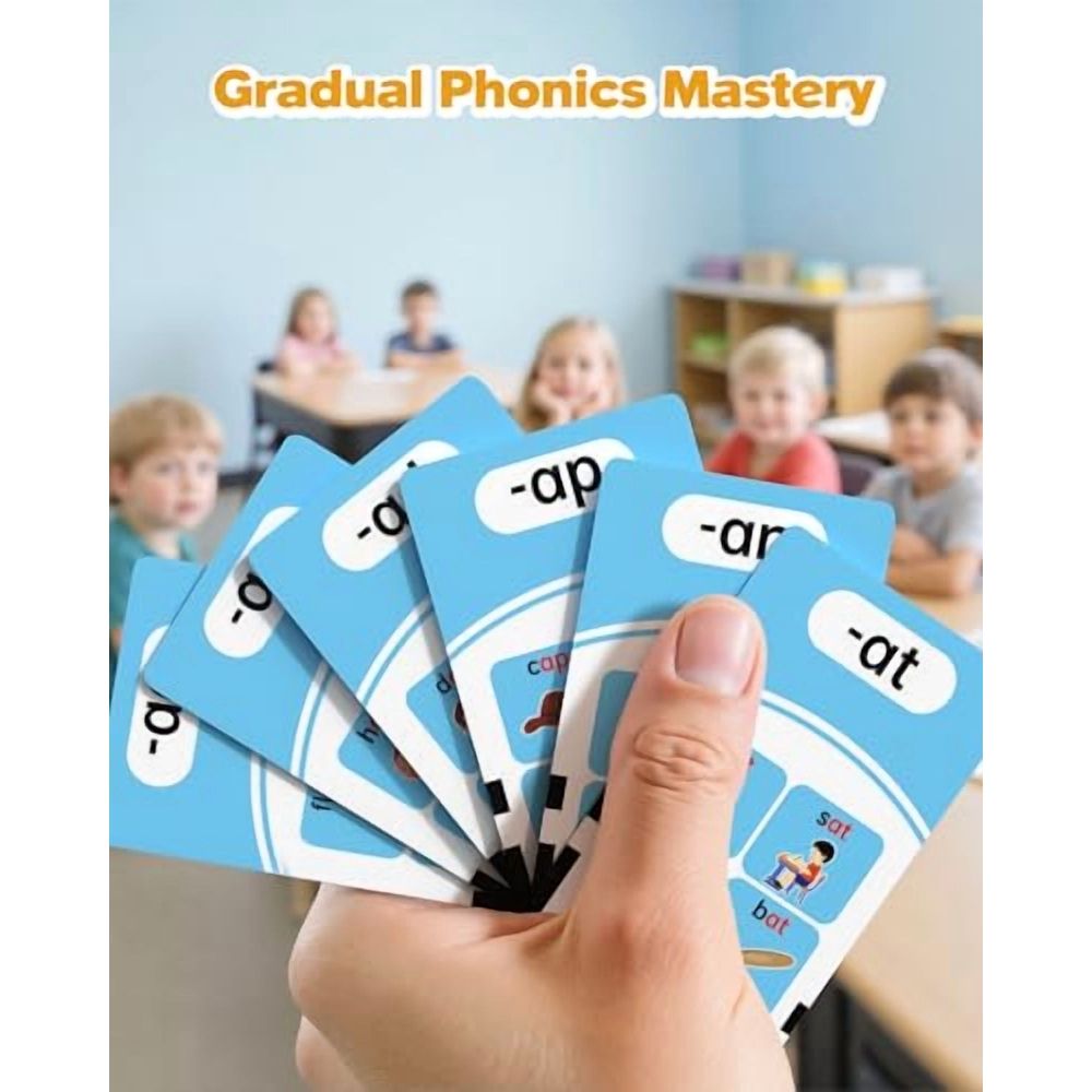 Phonics Talking Flash Cards for Toddlers 3-8, Learn to Read in 20 Stages,Digraphs CVC Blends Long Vowel Sounds Spelling Reading,Kindergarten First Second Grade Homeschool Educational Study