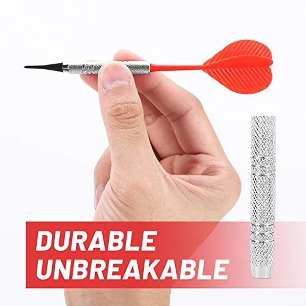 Soft Tip Darts,Bar Dart,Plastic Tip Darts Set,Attach Extra 100 Black 2BA Replacement Tips,Soft Tip Darts for Electronic/Plastic Dartboard