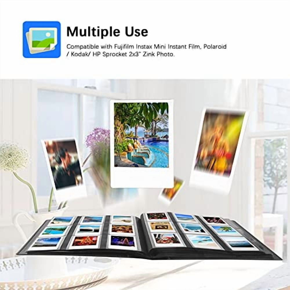 432 Pockets Photo Album for Fujifilm Instax Mini Camera,Polaroid Camera,for Fujifilm Instax Mini 12 11 9 40 99 90 8 7 Evo LiPlay Instant Camera,Polaroid Snap PIC-300 Z2300 Instant Camera (Black)