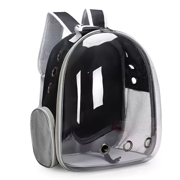 Panoramic Ventilated Side-Opening Pet Backpack | Dual Opening Design, Breathable Travel Carrier for Cats & Small Dogs（Blue）