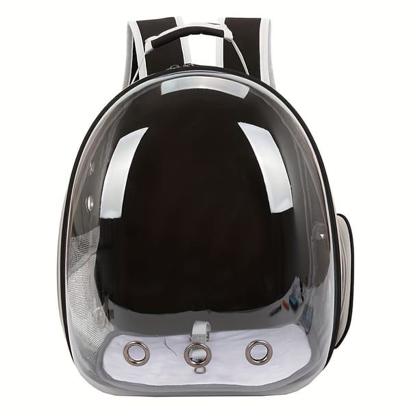 Panoramic Ventilated Side-Opening Pet Backpack | Dual Opening Design, Breathable Travel Carrier for Cats & Small Dogs（gray）