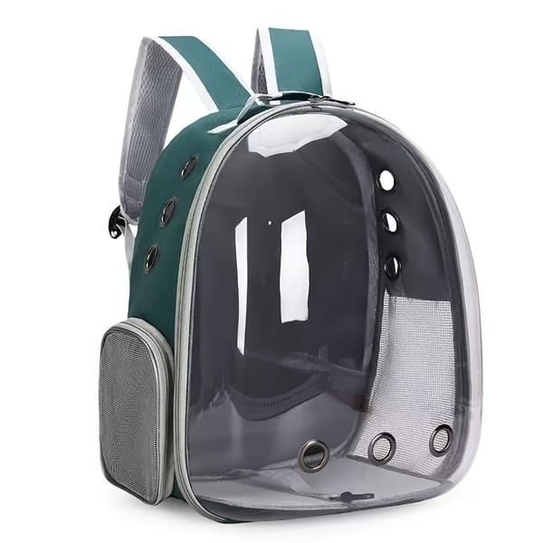 Panoramic Ventilated Side-Opening Pet Backpack | Dual Opening Design, Breathable Travel Carrier for Cats & Small Dogs（gray）