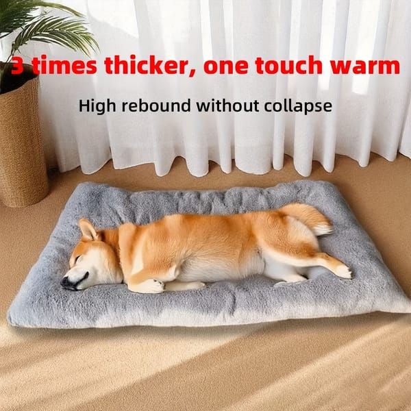 Washable Pet Bed, Thick Warm Padding, Arthritis Relief, Golden Retriever(grey)