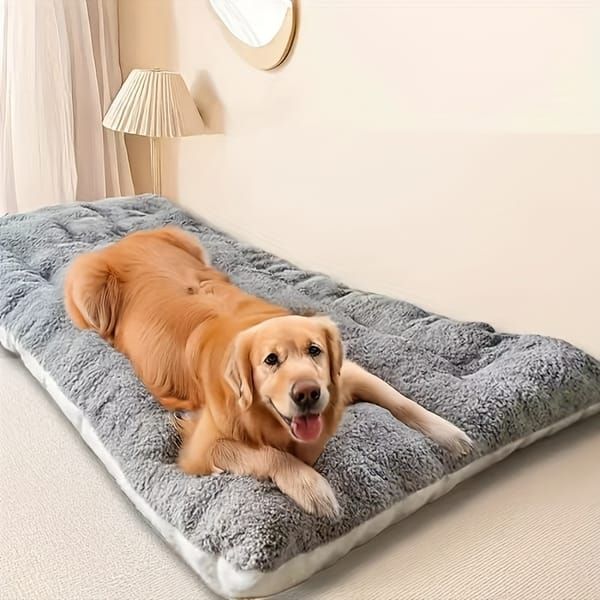 Washable Pet Bed, Thick Warm Padding, Arthritis Relief, Golden Retriever（camel）