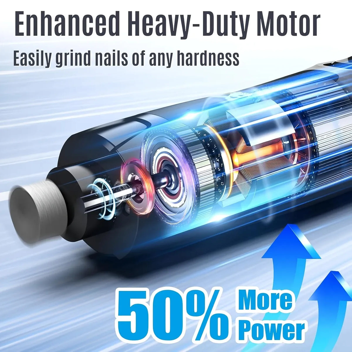 Electric Pet Nail Grinder w/ LED, 6-Speed, Low Noise & Dust Cap(orange)