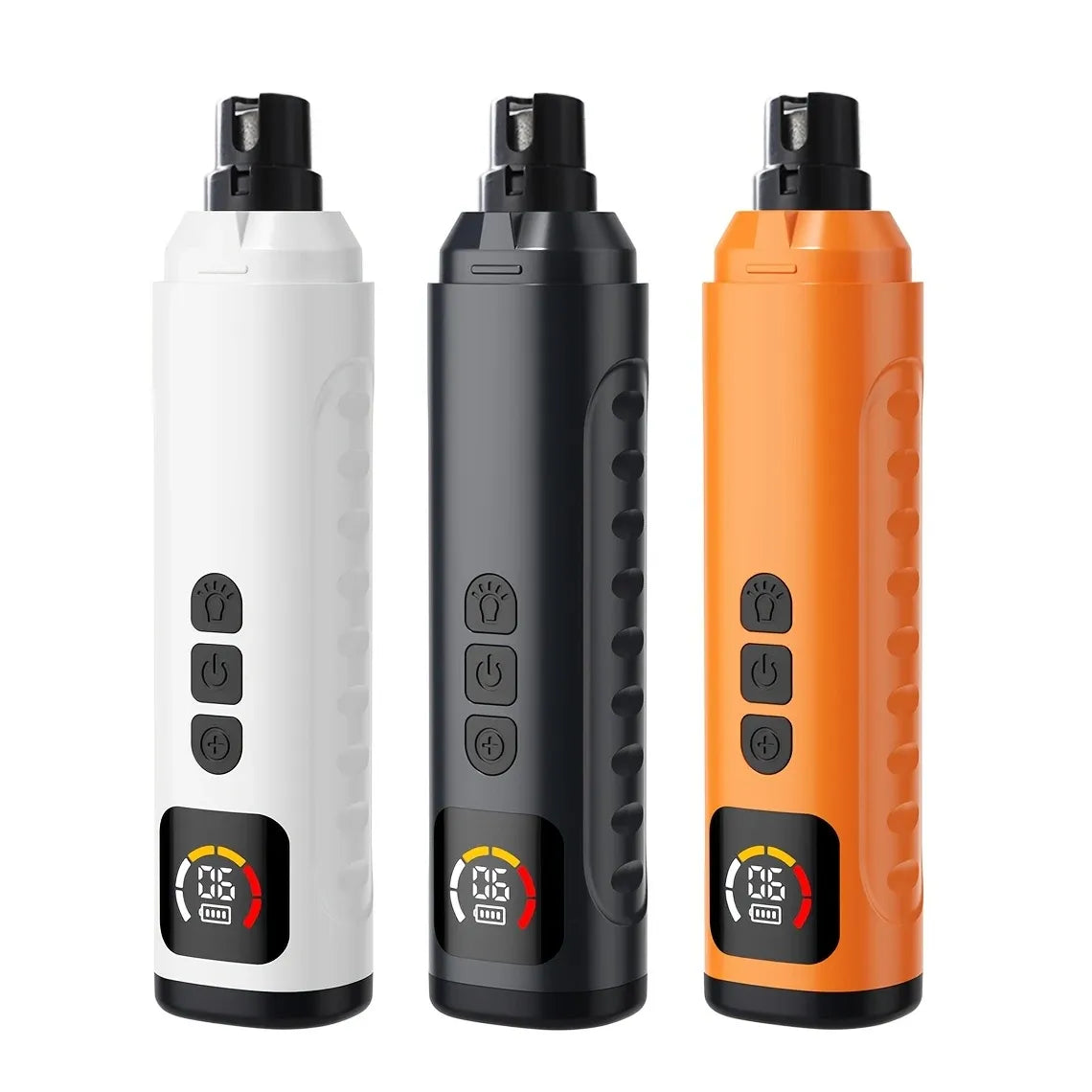Electric Pet Nail Grinder w/ LED, 6-Speed, Low Noise & Dust Cap(orange)