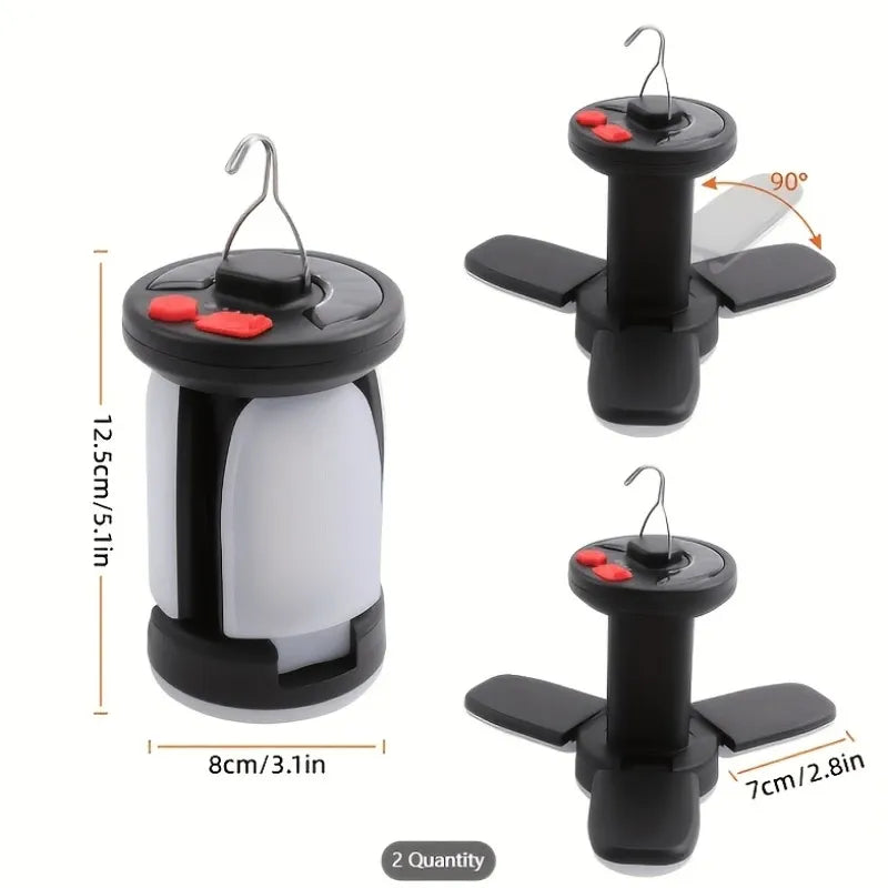 Solar Foldable Fan Light, 4-Blade Fold High-Brightness Floodlight, 6-Level Dimming + Phone Charging, Outdoor Camping Night Fishing Emergency Lighting Essential.