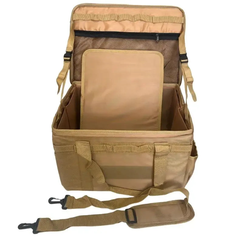 Multi-Functional Camping Gear Organizer, Multi-Compartment Foldable, Portable Miscellaneous Storage, Outdoor Picnic Essential