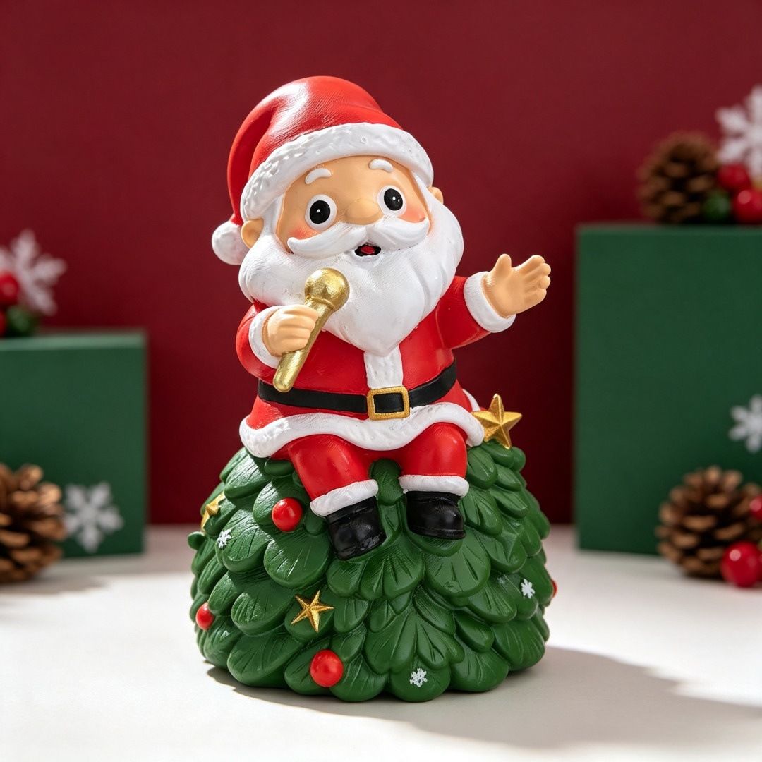 Musical Santa Figurine, Ringing in Winter Joy 🎶🎅(Singing Santa Claus)