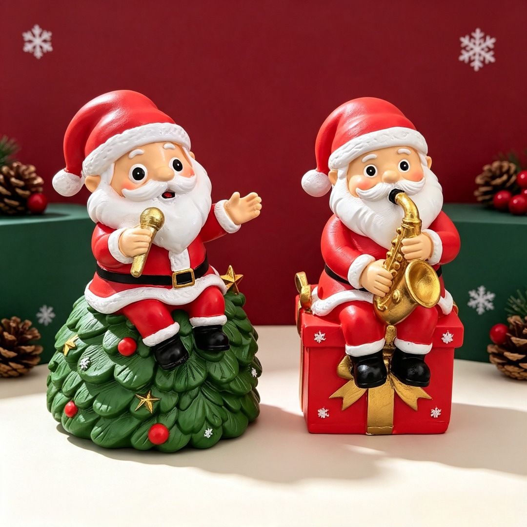 Musical Santa Figurine, Ringing in Winter Joy 🎶🎅(Singing Santa Claus)