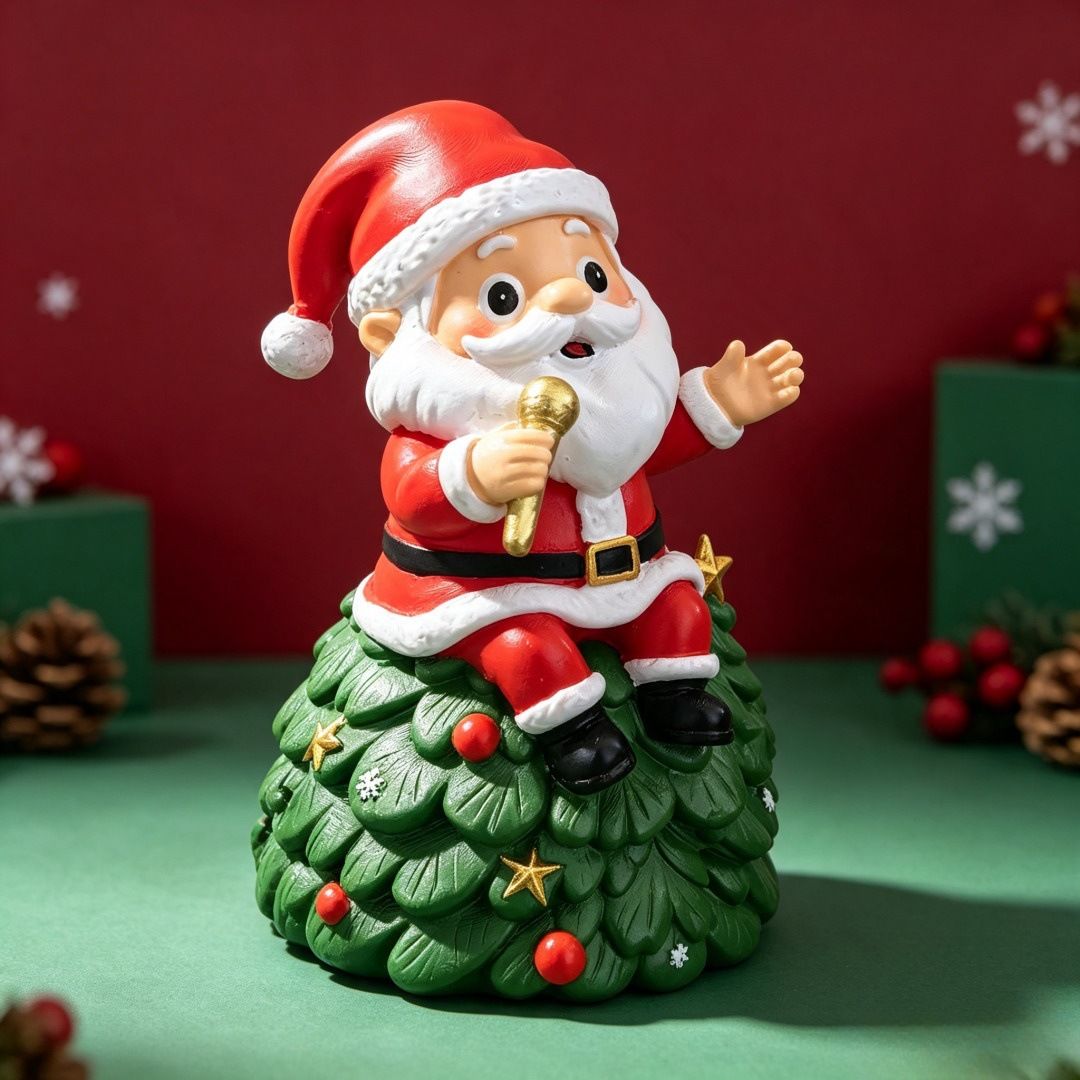 Musical Santa Figurine, Ringing in Winter Joy 🎶🎅(Singing Santa Claus)