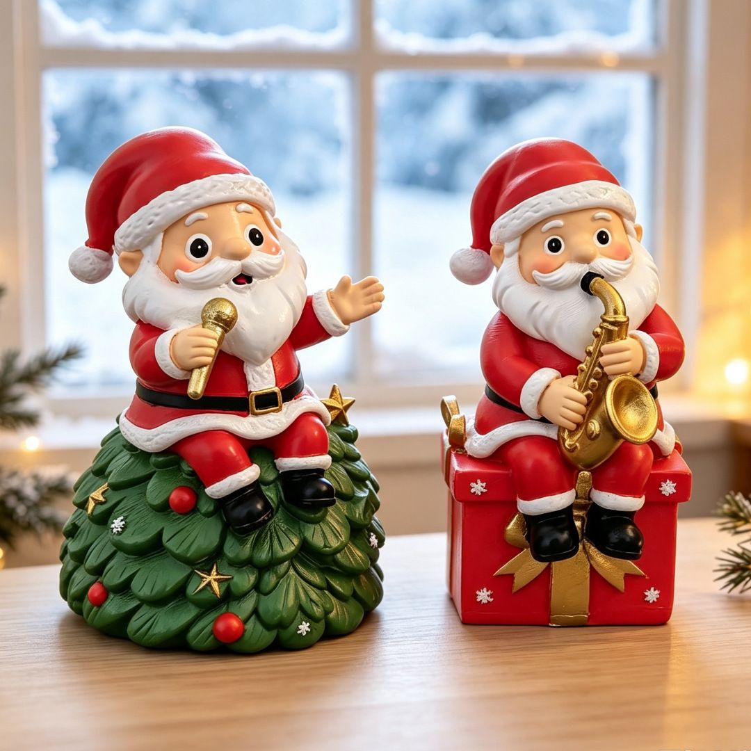 Musical Santa Figurine, Ringing in Winter Joy 🎶🎅(Singing Santa Claus)