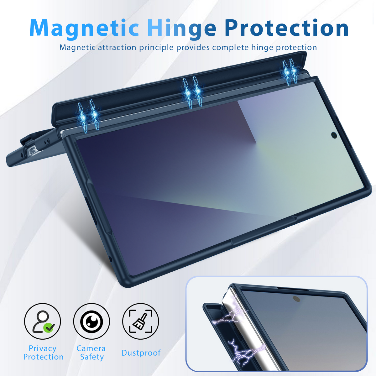 Compatible for Samsung Galaxy Z Fold 8 Ultra Case blue