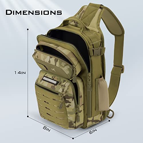 Multifunctional Sling Fishing Backpack For Anglers, Kayak, Hiking & Outdoor Fishing Trips (Olive Green)