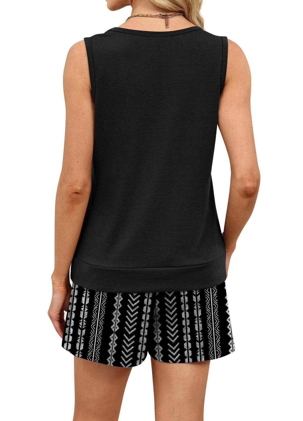 Women's Summer 2-Piece Outfit for Lounging, Running Errands, and Casual Activities, S (Black)
