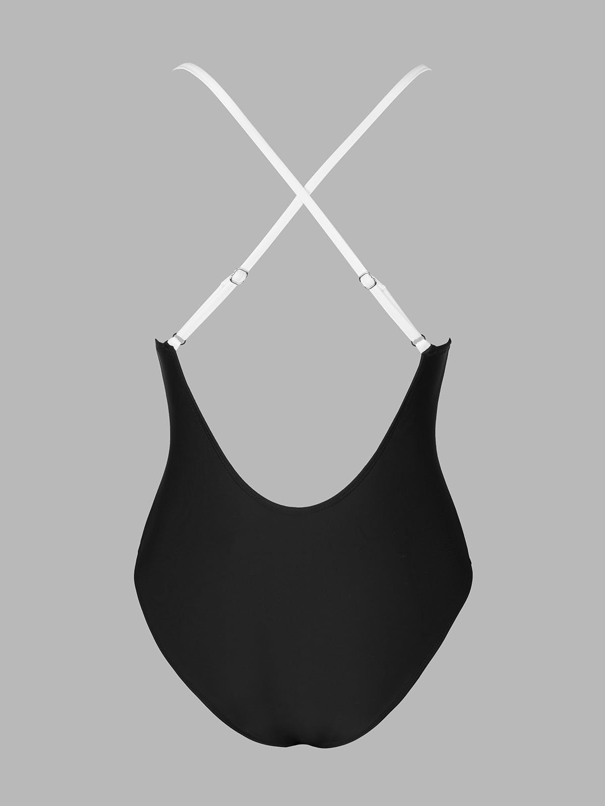Women’s One-Piece Swimsuit, Perfect for Beach, Pool, Tropical Vacation & Summer Getaways, XS (black and white)